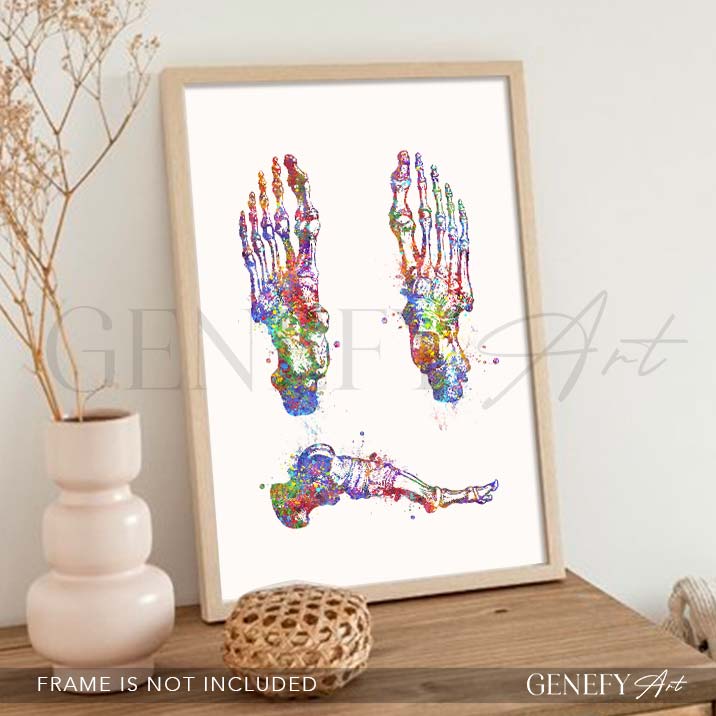 Foot Bones Watercolour Print