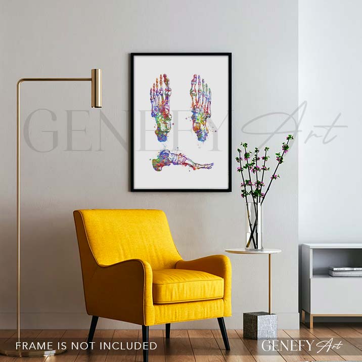 Foot Bones Watercolour Print