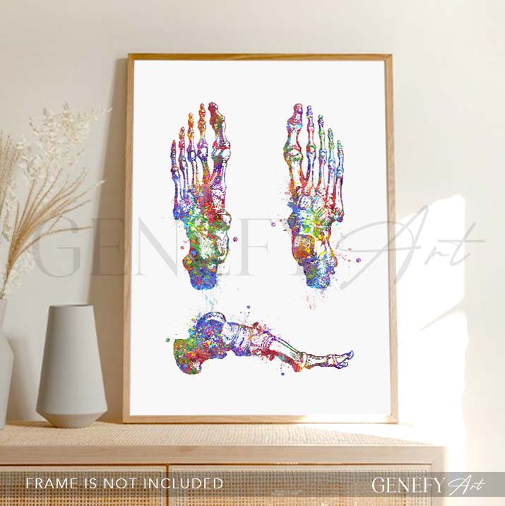 Foot Bones Watercolour Print