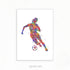 Football Art - Girl Dribbling Ball