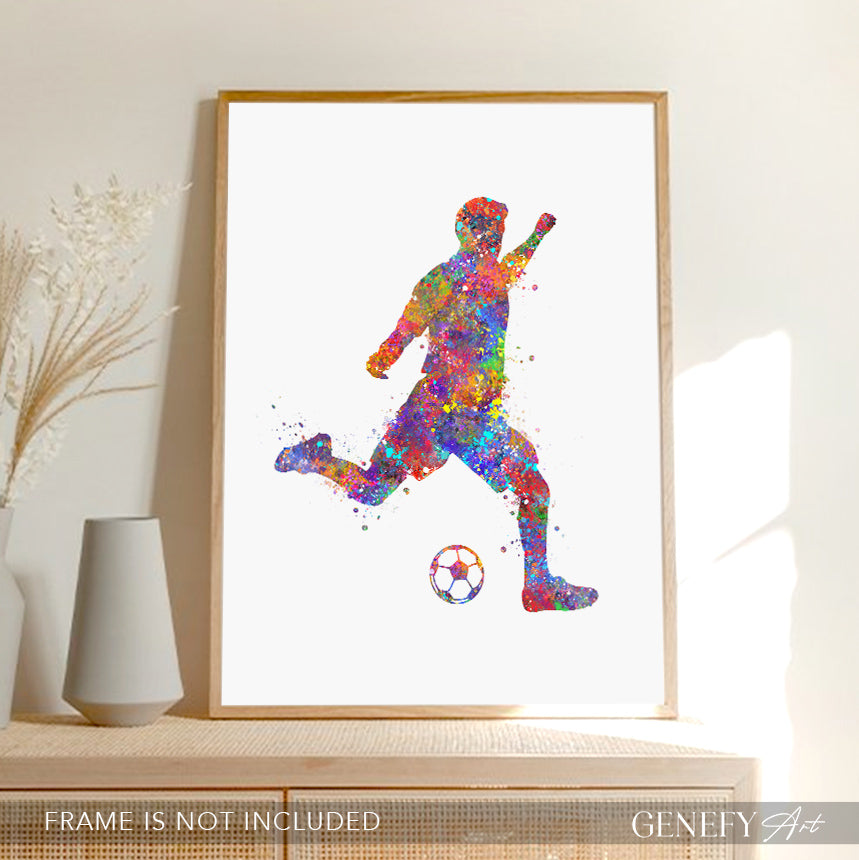 Football Art - Player Dribbling Ball