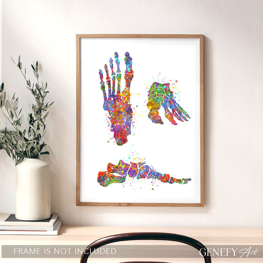 Foot Bones Watercolour Art Print
