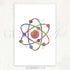 Atom Watercolour Art Print - Genefy Art