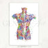 Back Muscles Anatomy Watercolour Print - Genefy Art