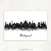 Budapest Skyline Watercolour Print - Genefy Art