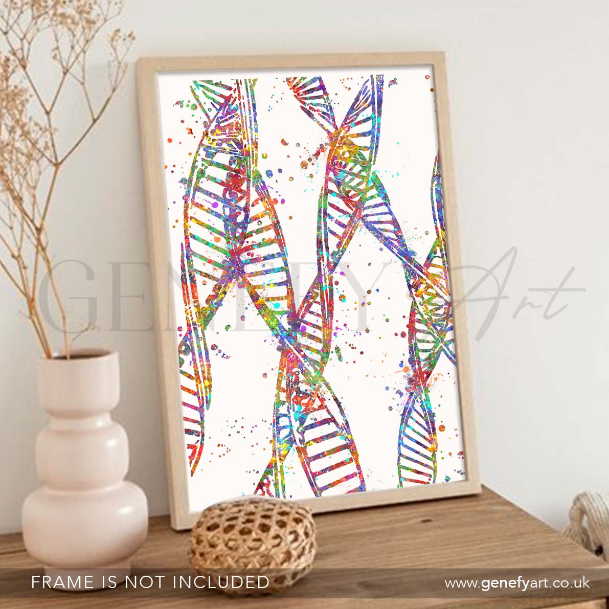 DNA Watercolour Art Print