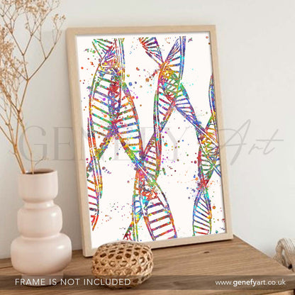 DNA Watercolour Art Print
