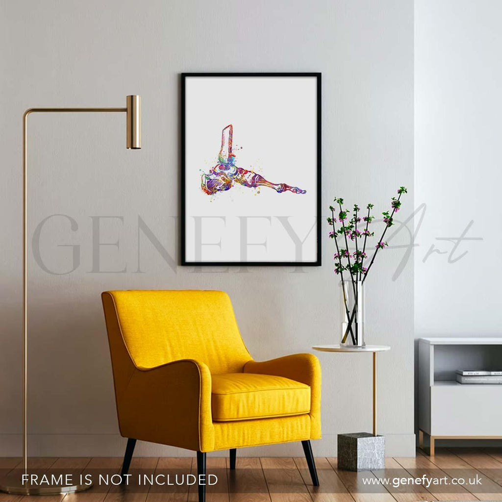 Ankle Joint Watercolour Print - Genefy Art