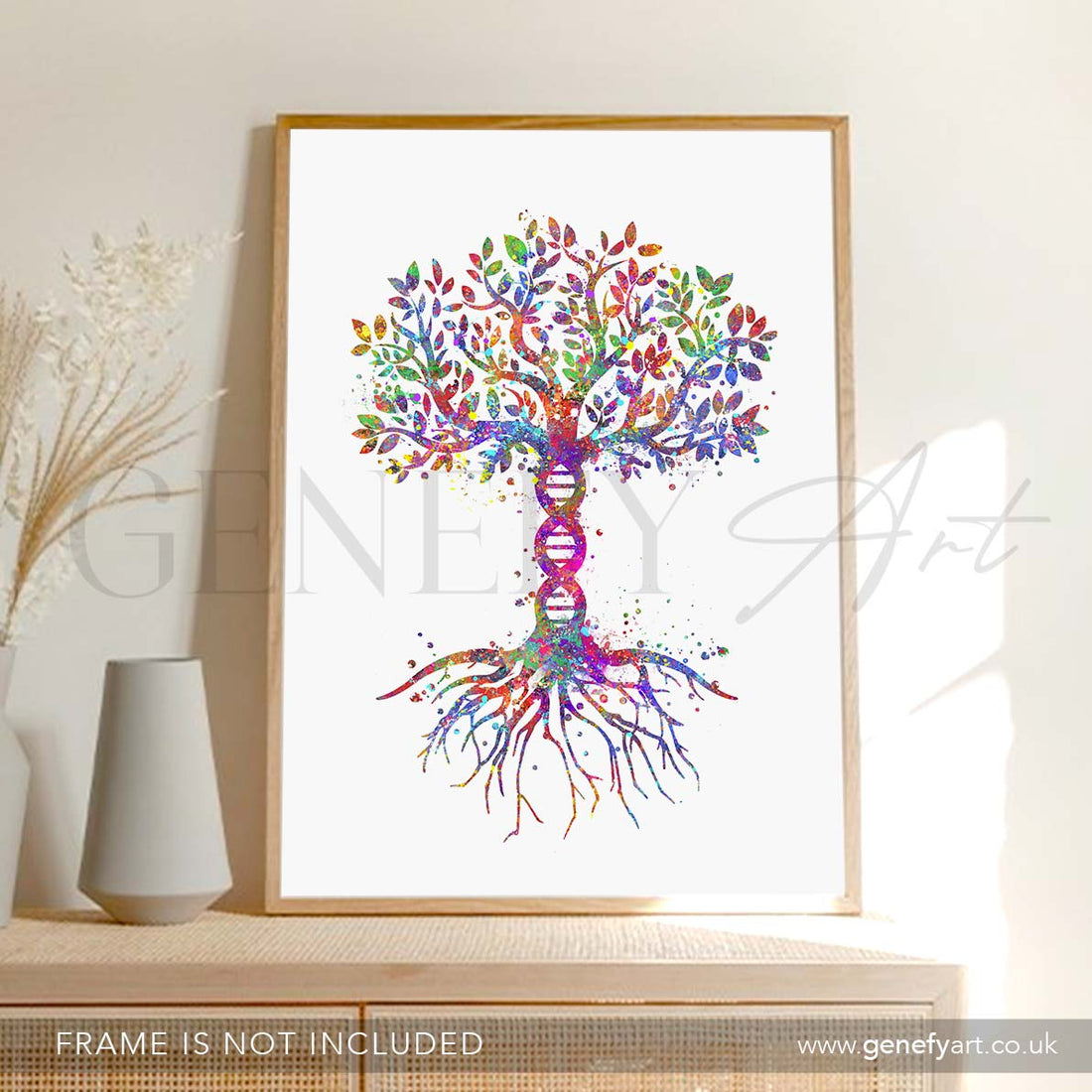 DNA Tree Watercolour Art Print
