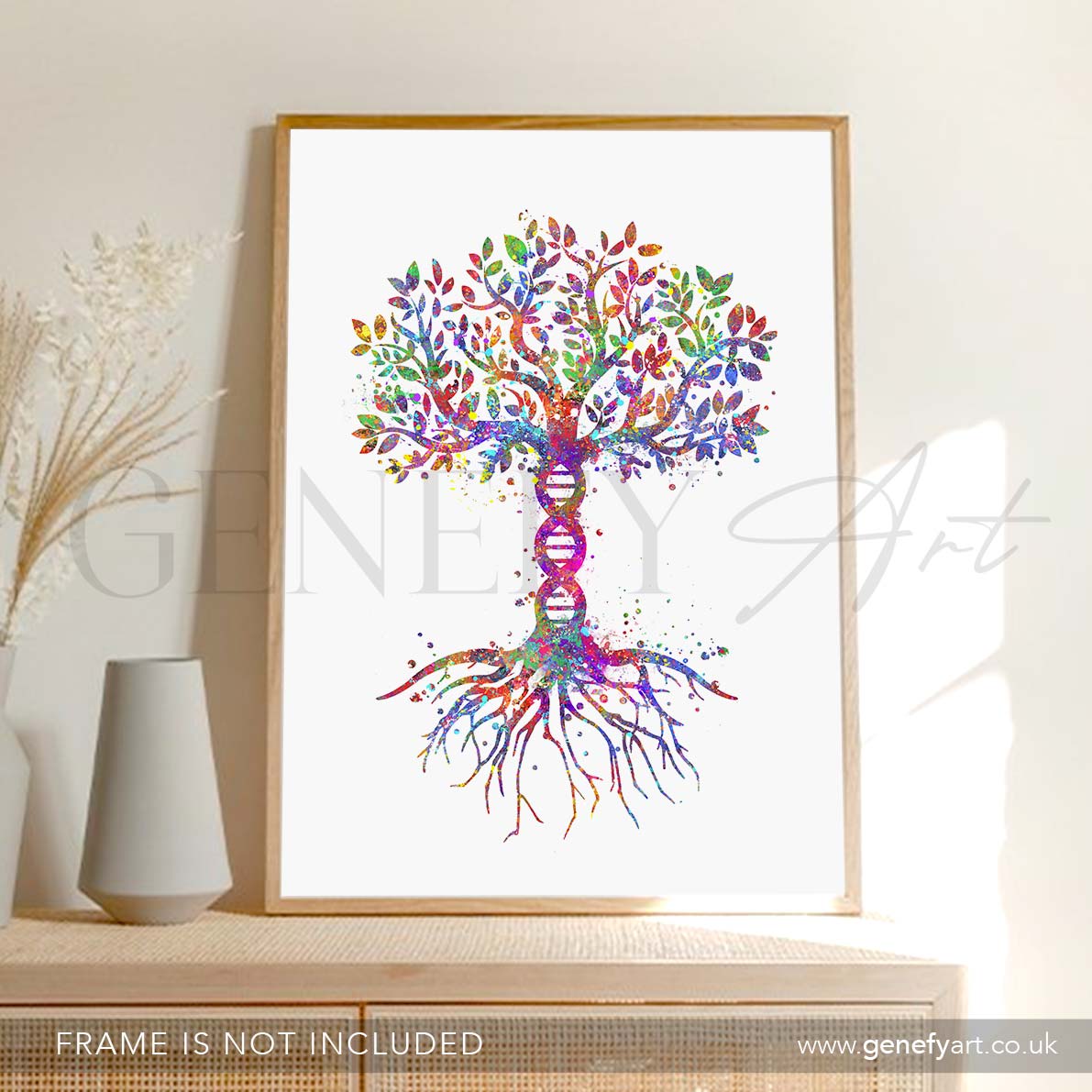 DNA Tree Watercolour Art Print