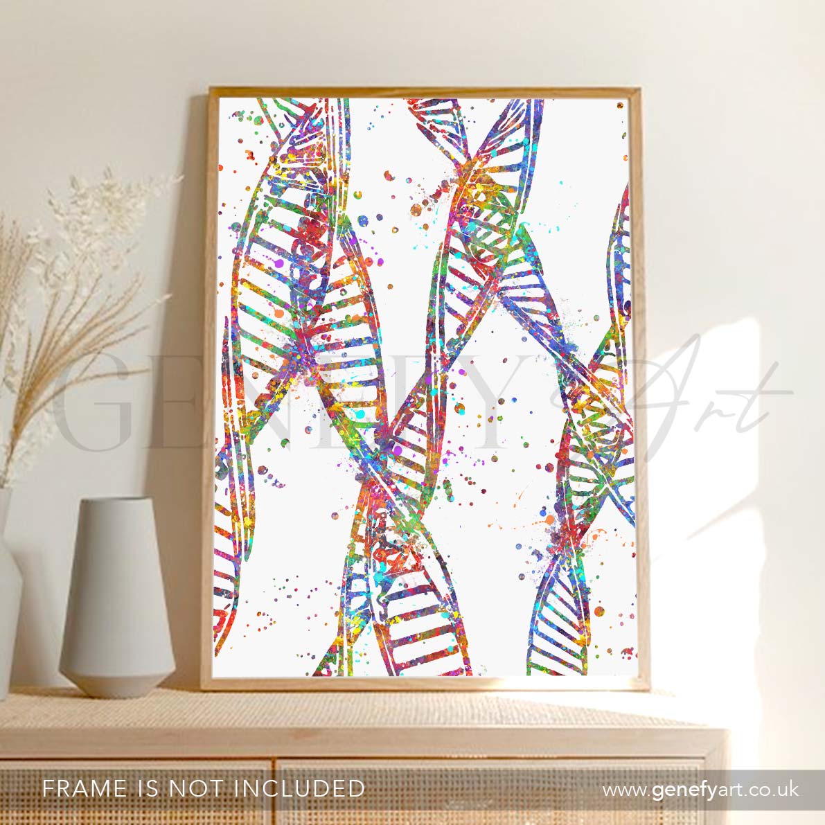 DNA Watercolour Art Print