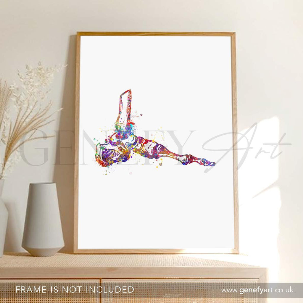 Ankle Joint Watercolour Print - Genefy Art