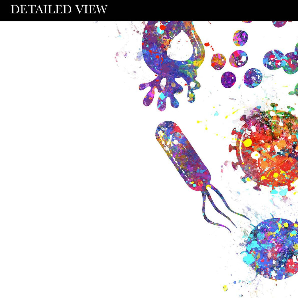 Bacteria Watercolour Print - Genefy Art