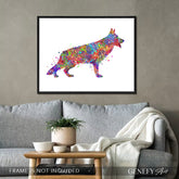 German Shepherd Watercolour Print - Genefy Art