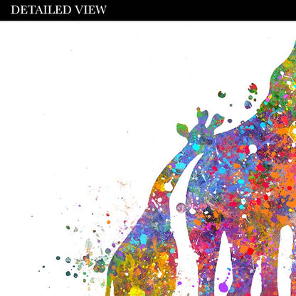 Giraffe Family  of 5 Watercolour Art