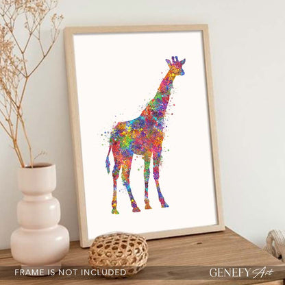 Giraffe Watercolour Wall Art
