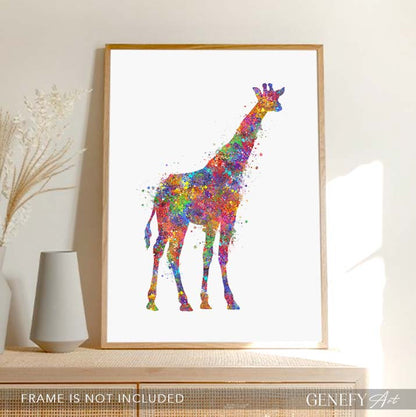 Giraffe Watercolour Wall Art