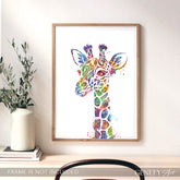 Giraffe Watercolour Wall Art