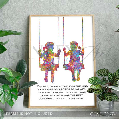 Friendship Quote Watercolour Print