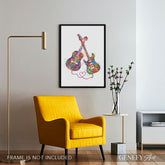Guitar Watercolour Art