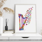 harp print art