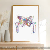Hip Bone Anatomy Watercolour Print - Genefy Art