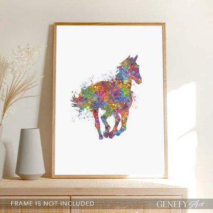 Horse Watercolour Art Print