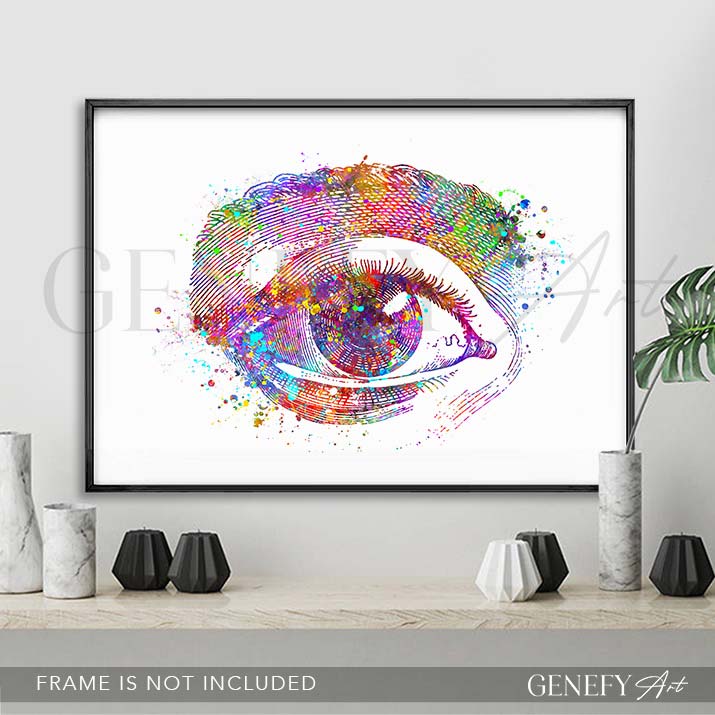 Eye Anatomy Watercolour Print