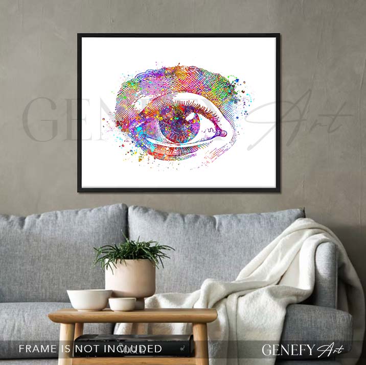 Eye Anatomy Watercolour Print