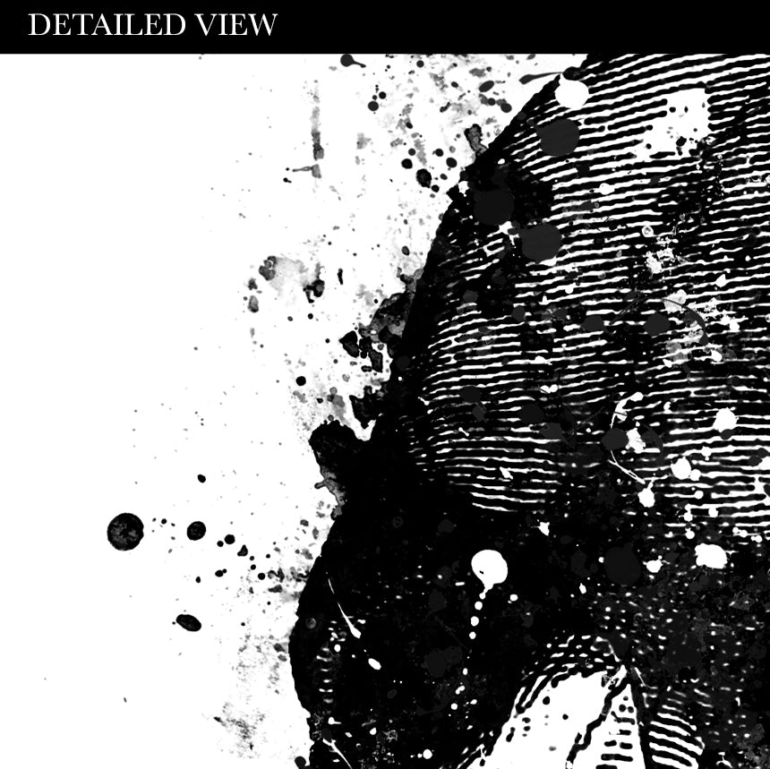 Skull Black and White Watercolour Art Print