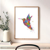 Hummingbird Watercolour Print - Genefy Art