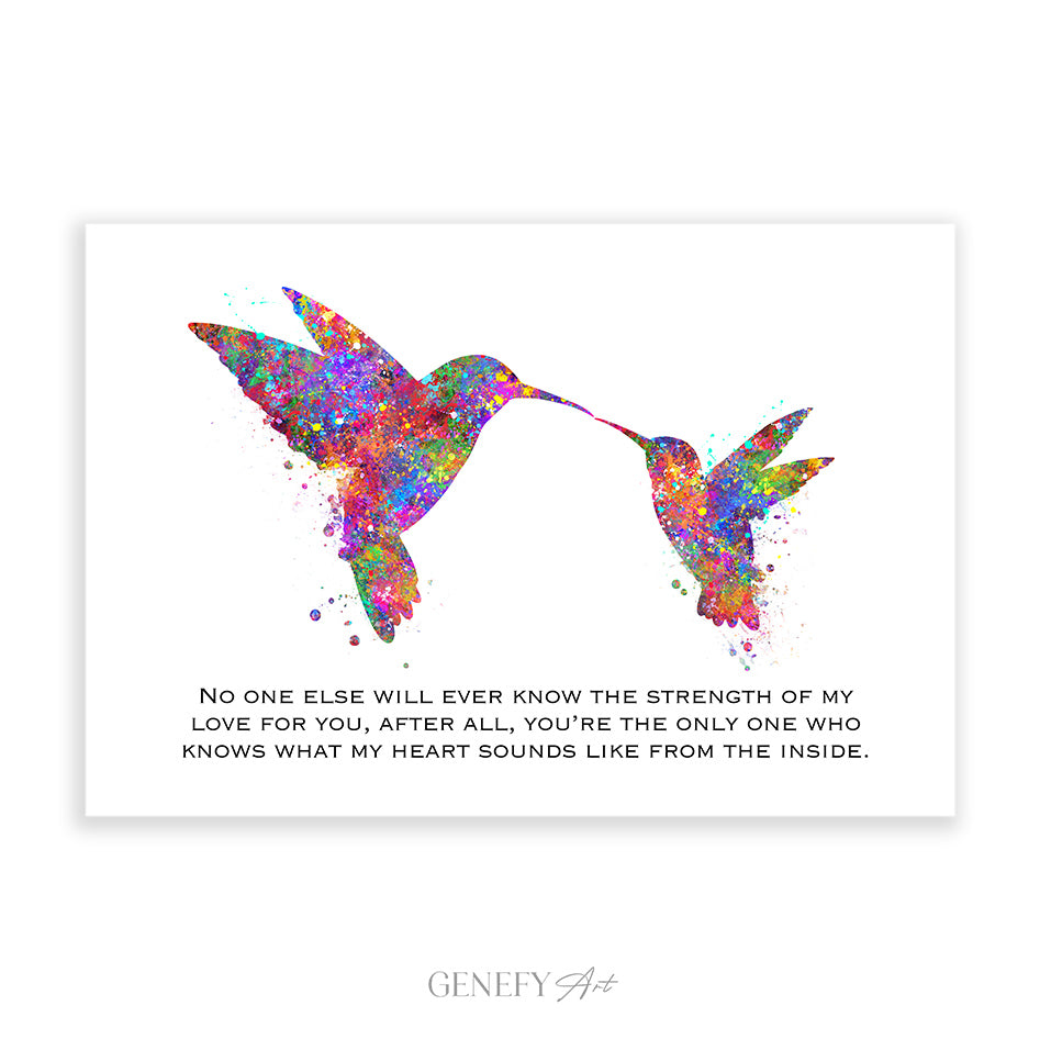 Hummingbird Watercolour Art Print