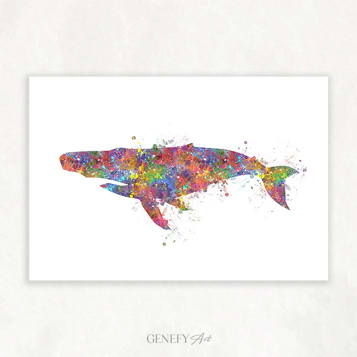 Humpback Whale Watercolour Print