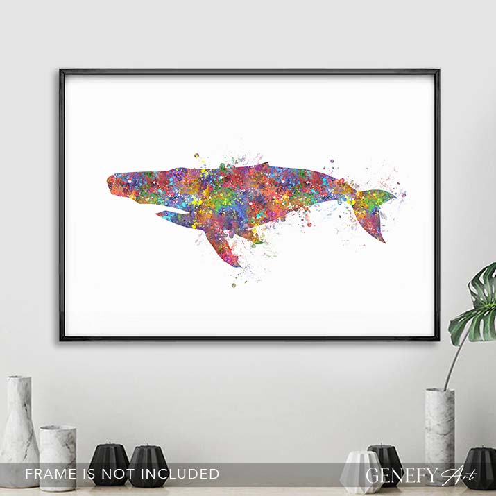 Humpback Whale Watercolour Print