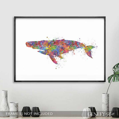Humpback Whale Watercolour Print