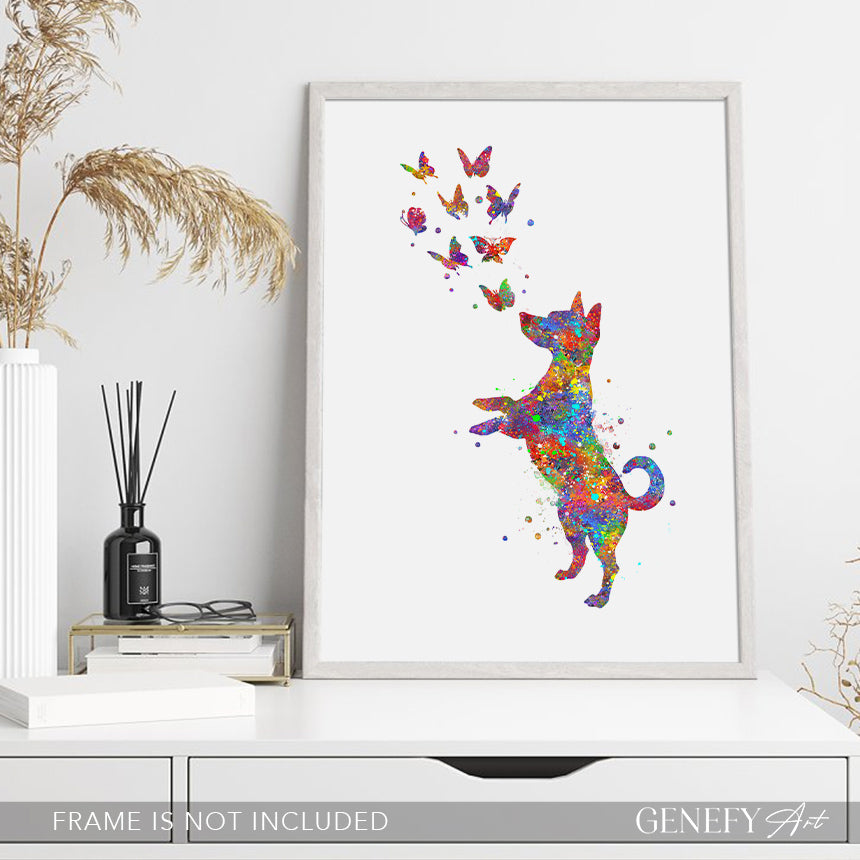 Jack Russell and Butterflies
