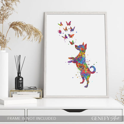 Jack Russell and Butterflies