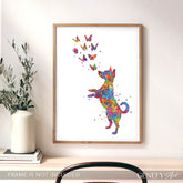 Jack Russell and Butterflies