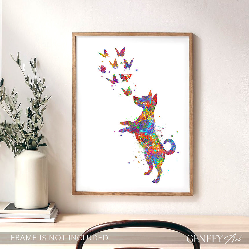 Jack Russell and Butterflies