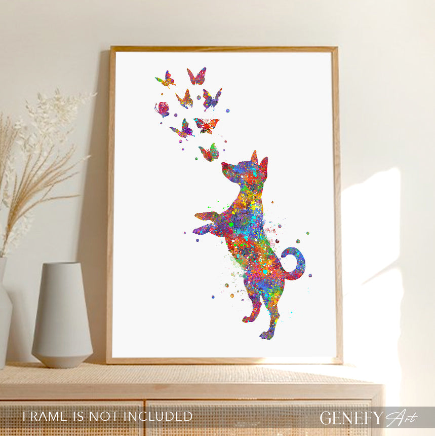 Jack Russell and Butterflies