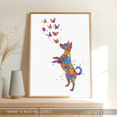 Jack Russell and Butterflies