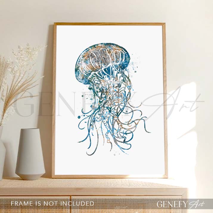 Jellyfish Watercolour Print
