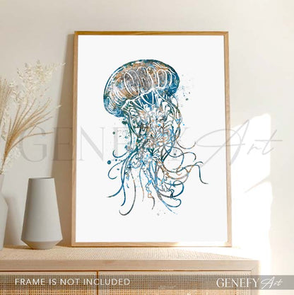 Jellyfish Watercolour Print