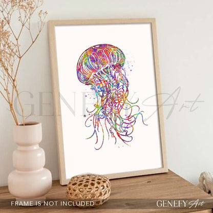 Jellyfish Watercolour Print