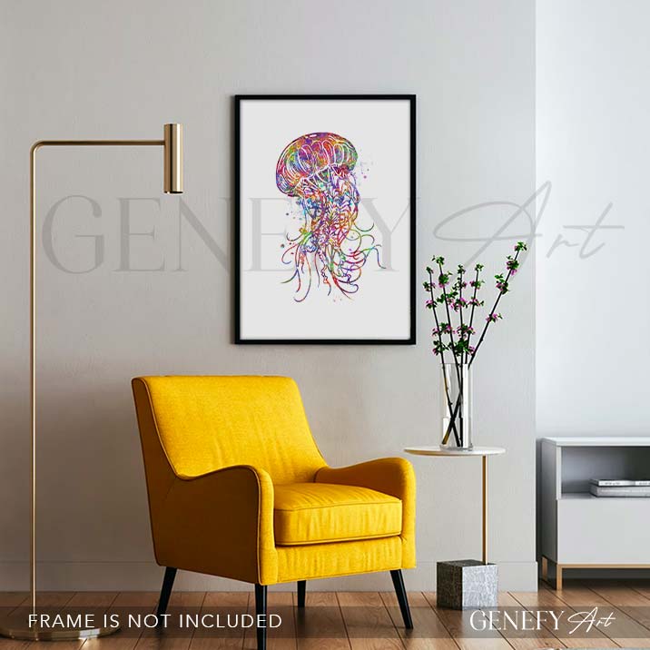 Jellyfish Watercolour Print
