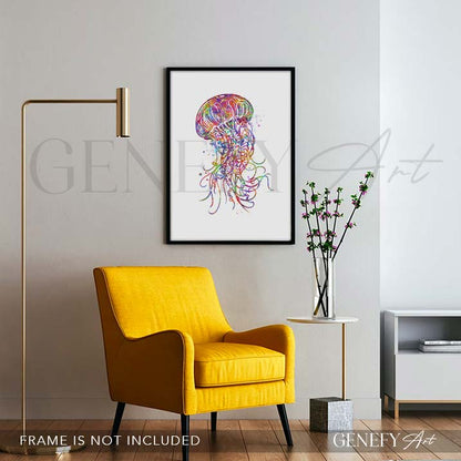Jellyfish Watercolour Print