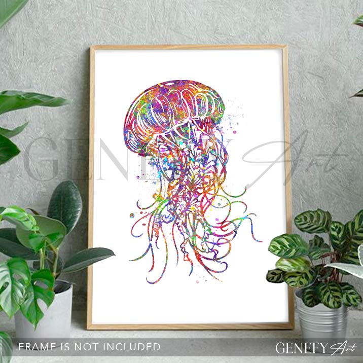 Jellyfish Watercolour Print