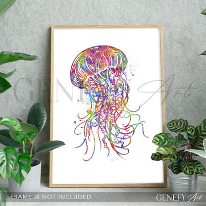 Jellyfish Watercolour Print