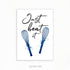 Baking Quote Blue Watercolour Print - Just Beat It - Genefy Art