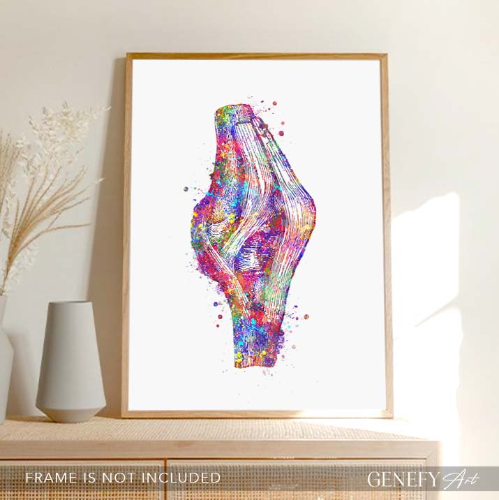 Knee Joint Watercolour Print